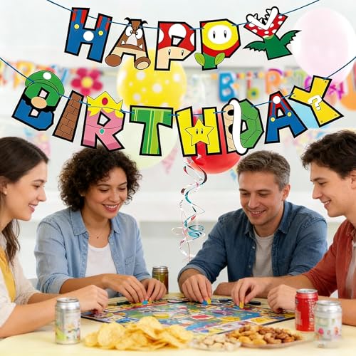Cartoon Happy Birthday Banner | Fun Party Decorations