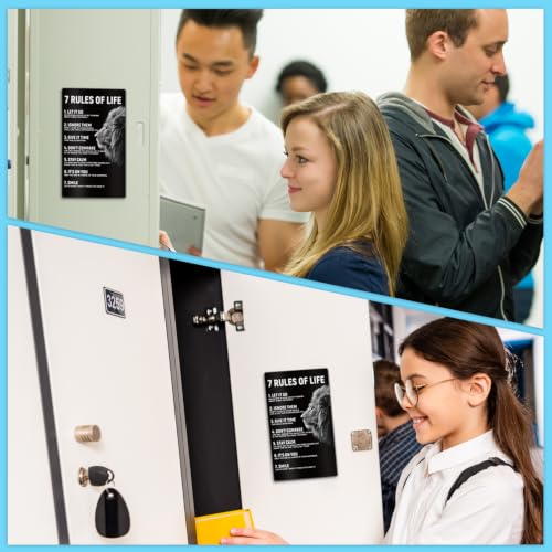7 Rules Inspirational Locker Magnet - Motivational Quote Decor