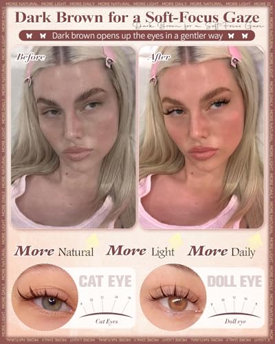 Brown Lash Clusters Manga Eyelash Natural Extensions 8-16mm Wispy