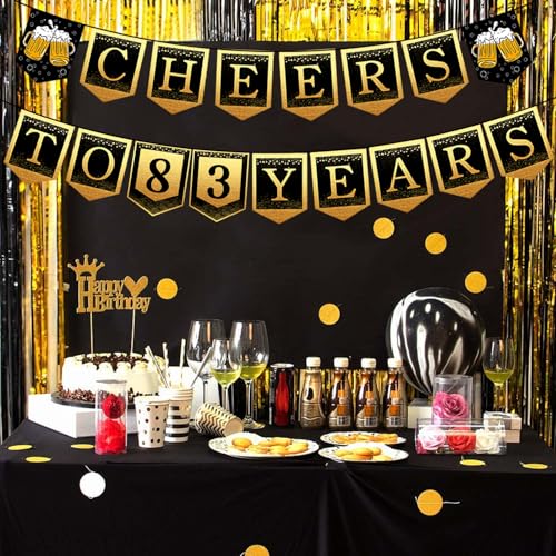 Elegant 83rd Birthday Banner - Sophisticated Party Decoration