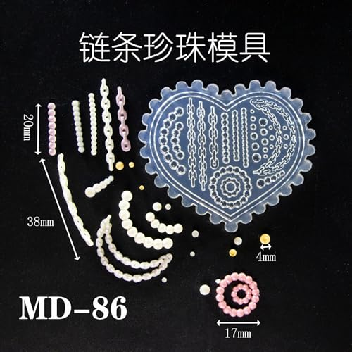 3D Silicone Nail Art Mold Pearl Flower Chain Carving Mould