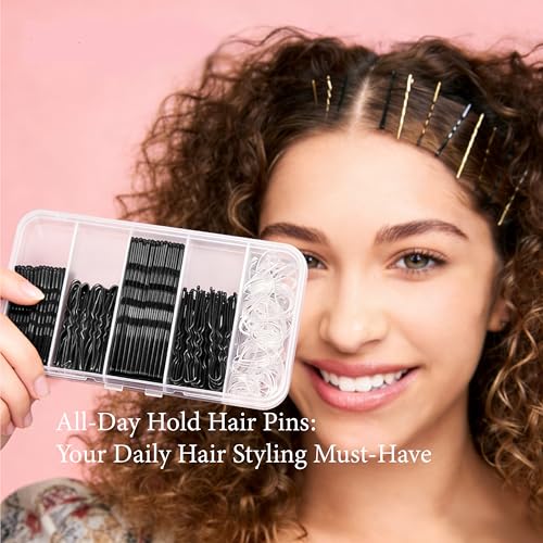 300PCS Bobby Pins and Hair Styling Kit with Storage Box