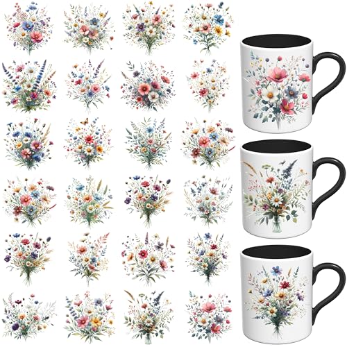 24PCS UV DTF Stickers for Mugs & Drinkware - Durable DIY Designs