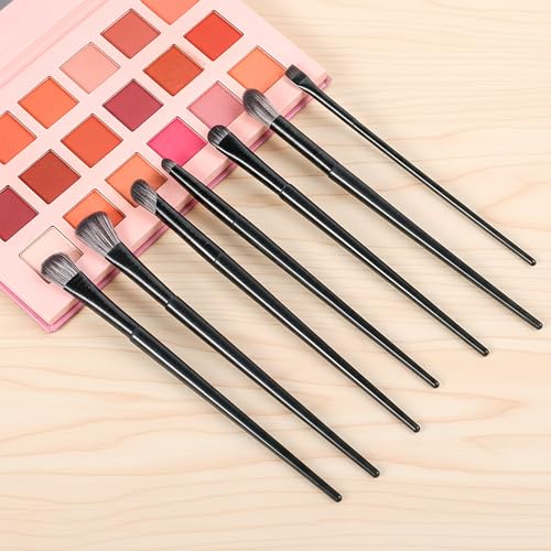 10-Piece Eye Makeup Brush Set with Storage Pouch - Soft Synthetic Fiber