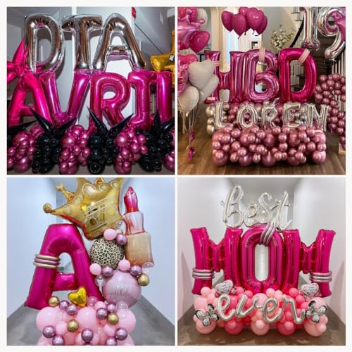 Hot Pink 40-Inch Letter Z Balloon - Foil Decoration for Parties