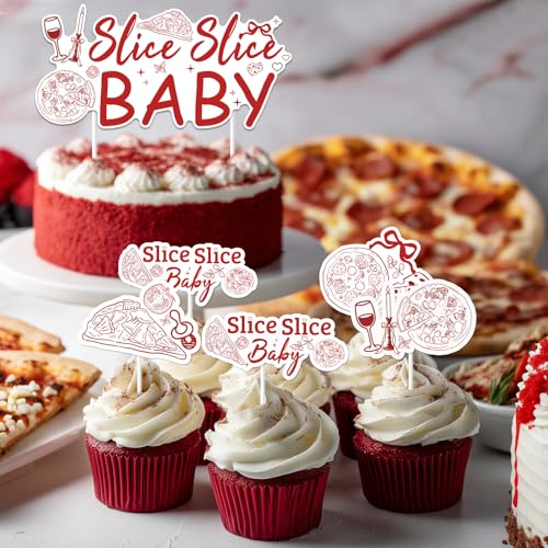 Pizza Themed Cake Topper Set – 13 Pcs for Baby Showers & Parties