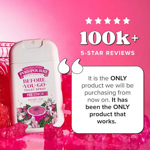 Poo-Pourri Before-You-Go Pocket Toilet Spray, 1oz Pink Citron