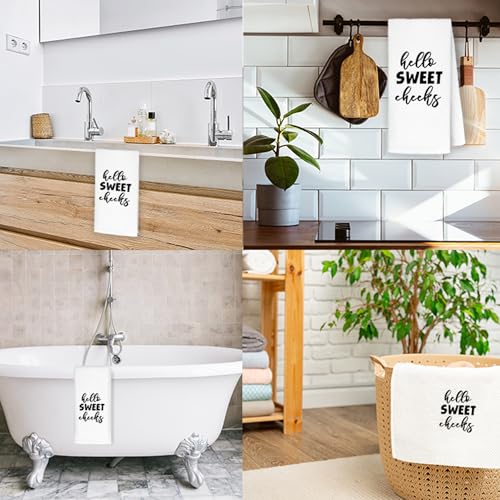 Funny Bathroom Hand Towels - Hello Sweet Cheeks Design, 16x24