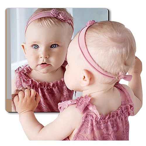 Shatterproof Kids Mirror Tiles - 8x8 Inch Adhesive Wall Decor