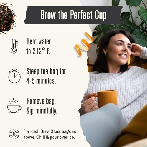 Numi Organic Aged Earl Grey Black Tea, 54 Biodegradable Tea Bags