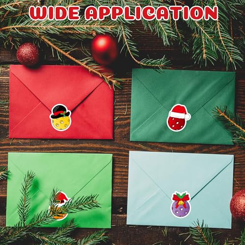 Haooryx Christmas Pickleball Stickers 1000 Pcs Bulk Waterproof Vinyl Decals