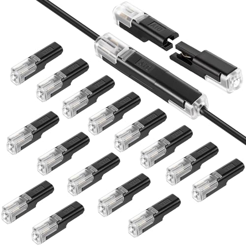 20-Pack 1 Pin Low Voltage Wire Plug-in Connectors for 16-18 AWG