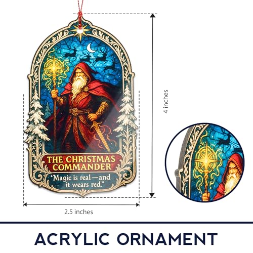 Funny Book Lover Christmas Ornament 2025 - Santa Decoration