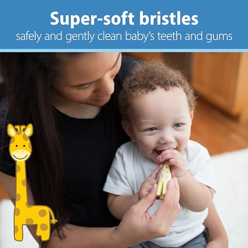 Dr. Brown's Infant-to-Toddler Giraffe Toothbrush - Yellow, 1 Count, BPA Free