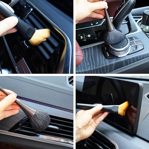 2 Pack Microfiber Dusting Brush Kit for Delicate Cleaning