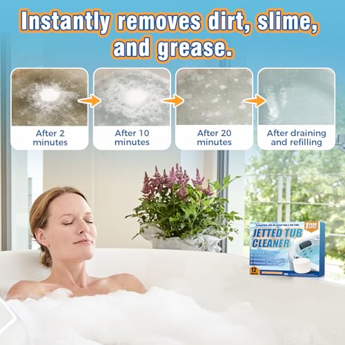 Mosconly Jetted Tub Cleaner Tablets - 12 Heavy Duty Bath Cleaner