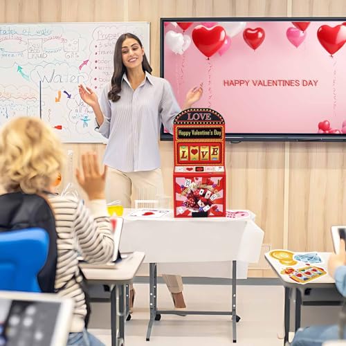 RINDOJIN 3D Slot Machine Valentine Card Box with 30 Cards