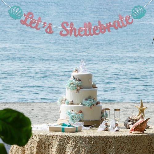 Let's Shellebrate Banner - Mermaid Bridal Shower Party Decor