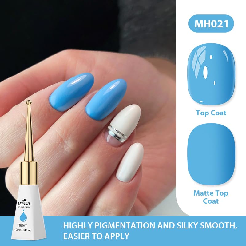 MTSSII Navy Blue Gel Nail Polish 10ml Soak Off UV LED Manicure