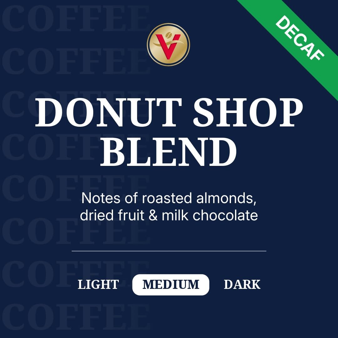 Victor Allen's Coffee Decaf Donut Shop Blend - Medium Roast Single Serve Pods | 42 Count for Keurig K-Cup