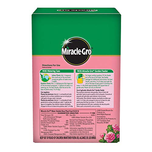Miracle-Gro Water Soluble Rose Plant Food 1.5 lb. (2-Pack) for Boosting Bloom Size