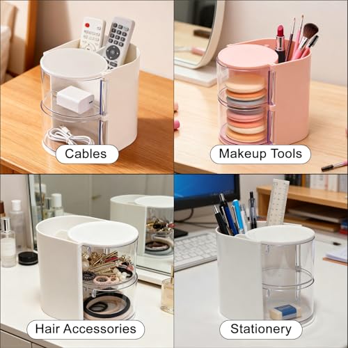Rotating Hair Accessories Organizer & Makeup Brush Holder