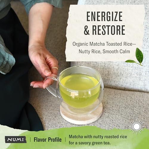 Numi Organic Matcha Toasted Rice Green Tea Bags - 18 Count