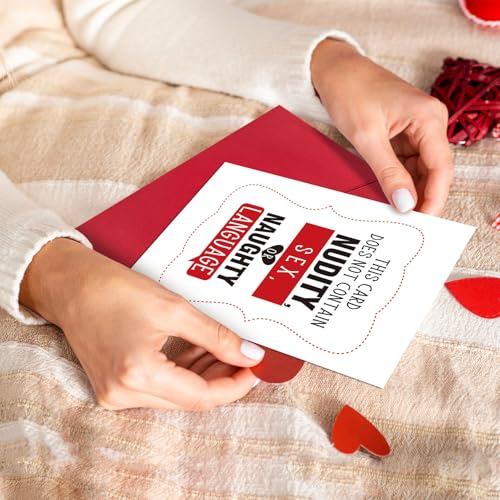 Ogeby Funny Dirty Valentine's Day Card with Red Envelope