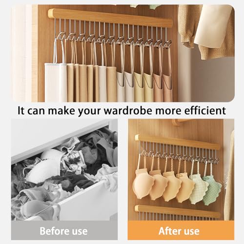 12-Inch Pull-Out Wardrobe Pole with Left Hook - 1 Pack