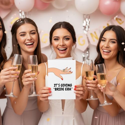 Funny Engagement Card for Bride to Be - Premium Quality with Envelope