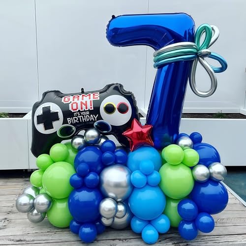 40 Inch Navy Blue Number 6 Balloon - Foil Mylar for Birthday Parties