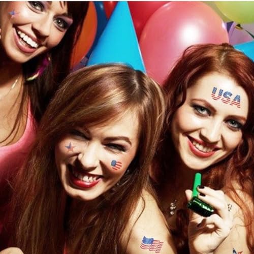 Fourth of July Temporary Tattoos - American Flag & Patriotic Designs (90 Pcs)