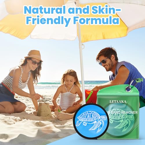 LETAAAKA Beach Sand Remover for Skin, Talc-Free & Reusable - 1 Pack