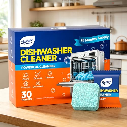 Botare Dishwasher Cleaning Tablets - 30 Pack Lemon Scented