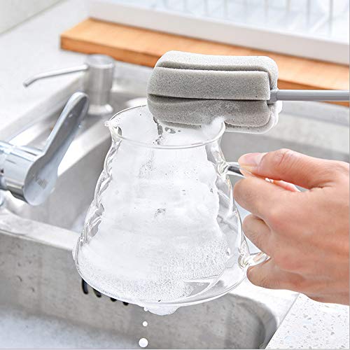 Foshine 2 Pack Bottle Cleaning Sponge Brushes - Long & Short