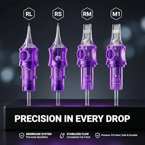 Troytatu 9RS Round Shader Tattoo Cartridge Needles 20PCS