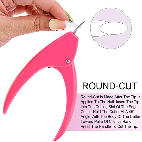 Pink Acrylic Nail Clipper Sharp Stainless Steel Cutter for Nail Tips