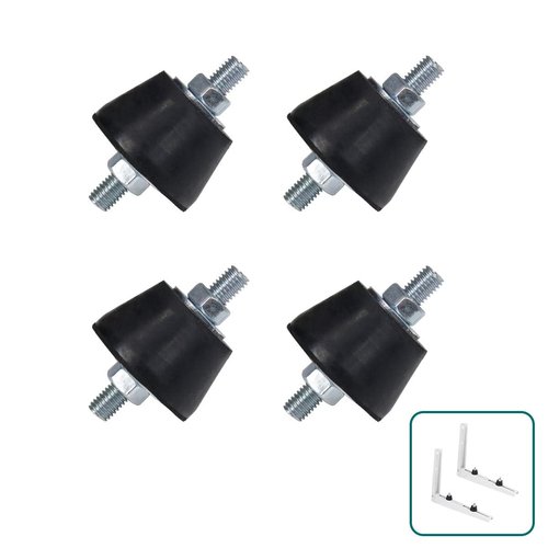 Daisypower Air Conditioner Rubber Anti-Vibration Mounts Pad, Shock Absorbing Isolator Mounting Pads for for Outdoor Ductless Mini Split Units AC Bracket, Condensers,Compressors, M8 (S)