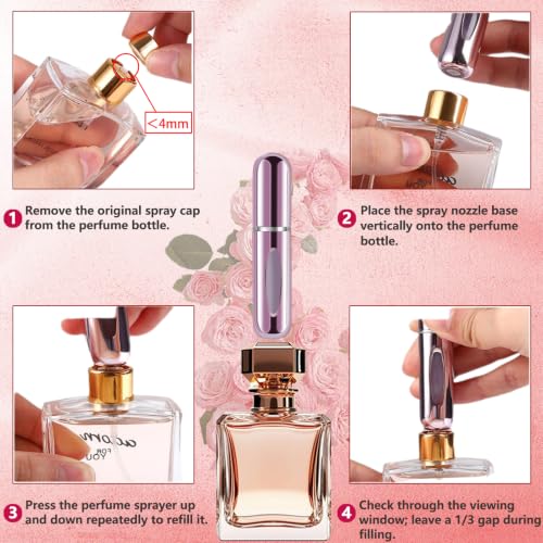 opasyo Refillable Perfume Atomizer Leak-Proof 5ml 4 Pack Travel Spray