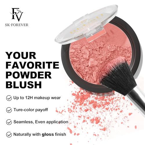 FV Long Lasting Powder Blush - Lightweight Blendable Cheek Makeup