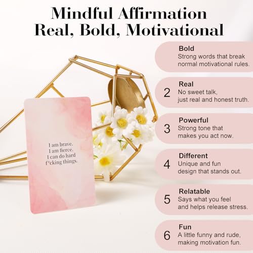 Motivational Affirmation Cards for Women - 60 Inspirational Quotes