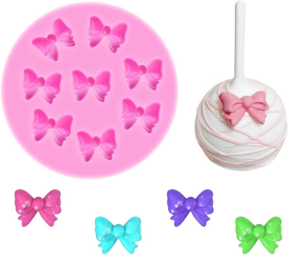 YunKo Mini Bows Silicone Fondant Molds - 8-Piece Set for Cake Decorating & Candy Crafts