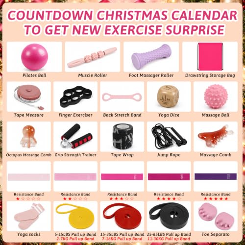 Fitness Advent Calendar 2026 for Women - Pilates & Exercise Gear, Variation 24