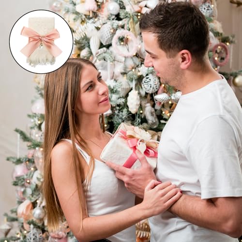 2-Pack Bohemian Turkish Cotton Hand Towels - Beige & Pink