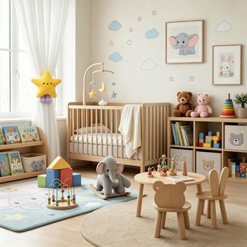 YGNNIU 2 Pack Cartoon Star Curtain Tiebacks for Kids Rooms