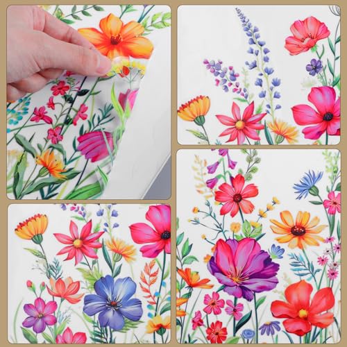Double-Sided Wildflower Window Clings | Glue-Free Floral Decor