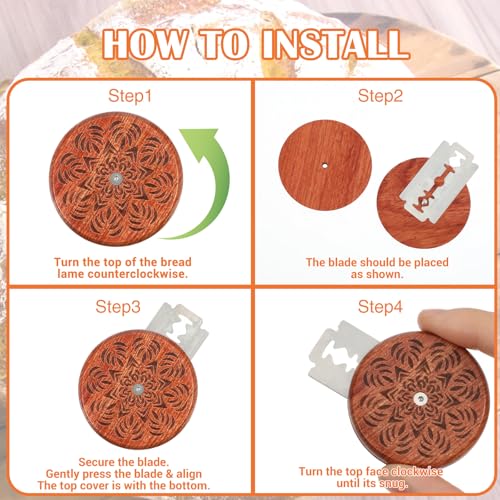 Professional Bread Lame Cutter with 5 Blades & Magnetic Storage