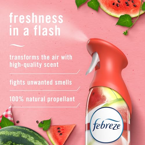 Febreze Air Mist Air Freshener Spray Watermelon Vine Scent 8.8oz Pack of 2 - Odor Eliminator for Home & Bathroom