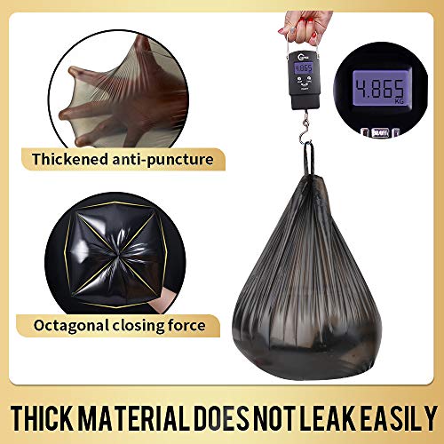 SWIHELP 4 Gallon Trash Bags - 100 Count Small Garbage Bags with Handles