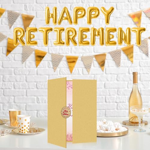 Large Happy Retirement Card for Women - 18.1" x 12.2"